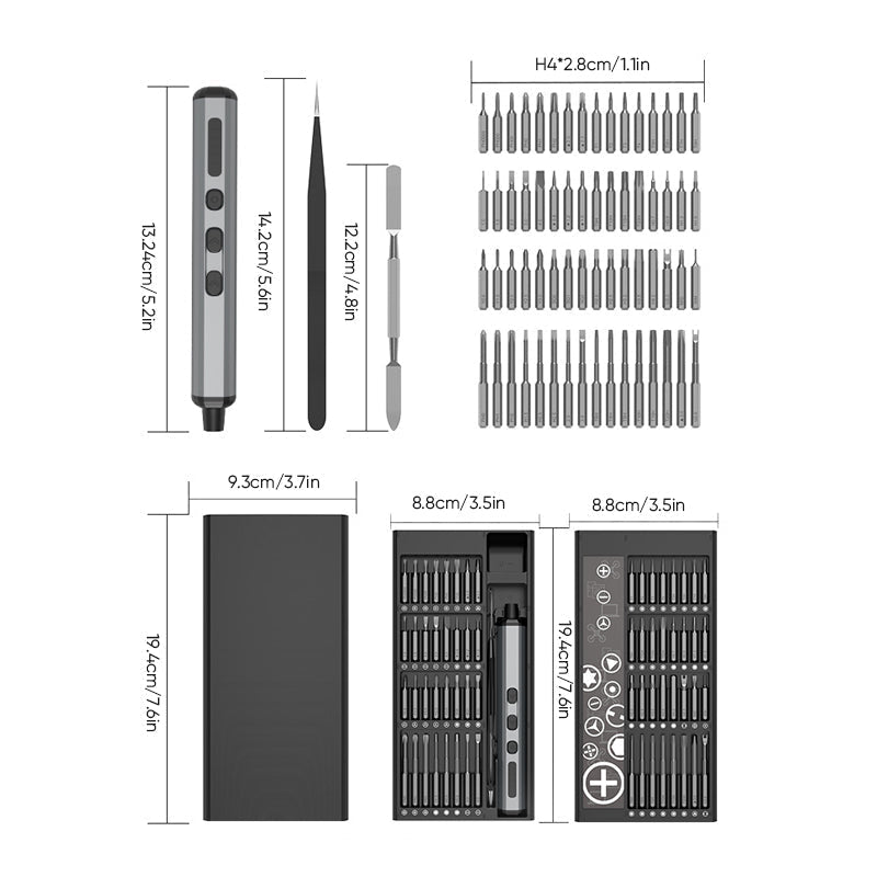 68-in-1-Mini-Präzisions-Elektroschraubendreher-Set