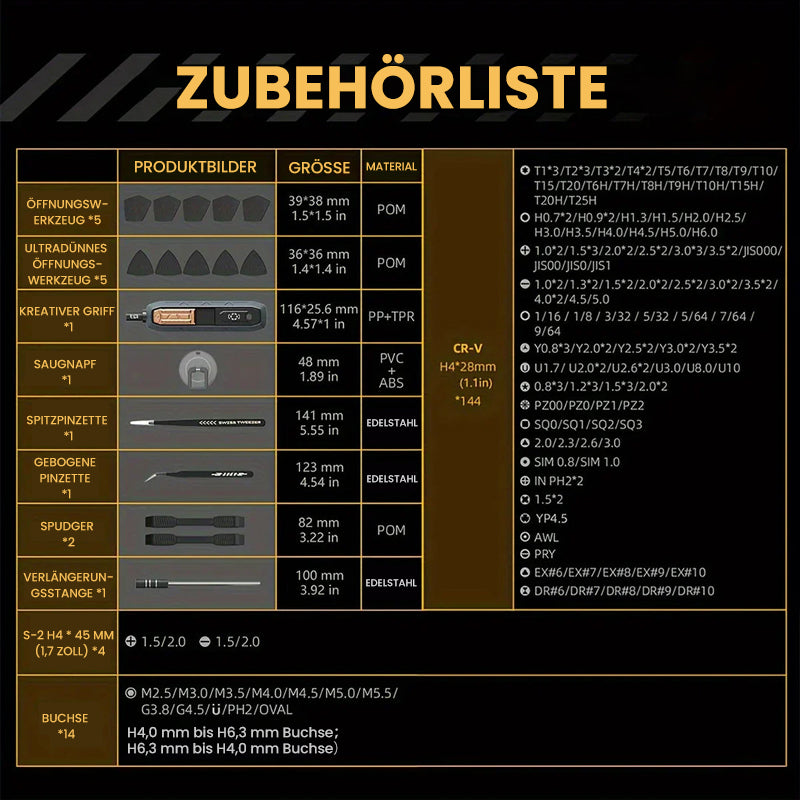 180-in-1-Präzisionsschraubendreher-Set