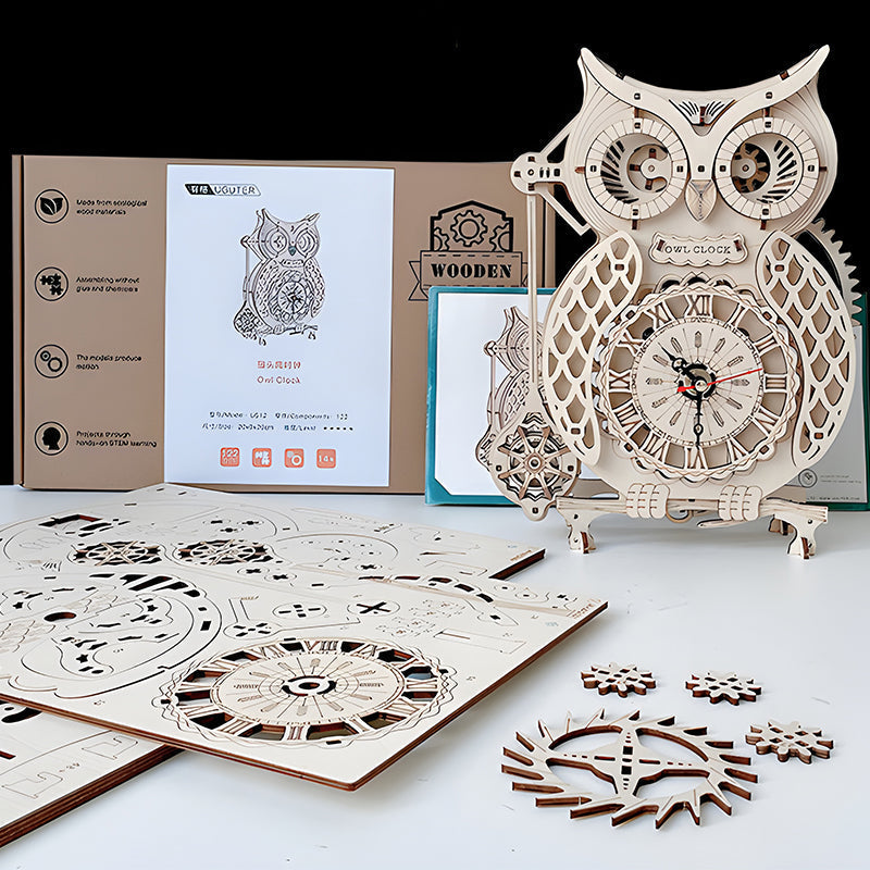 Super mechanisches Holzmodell-Puzzle-Set🦉