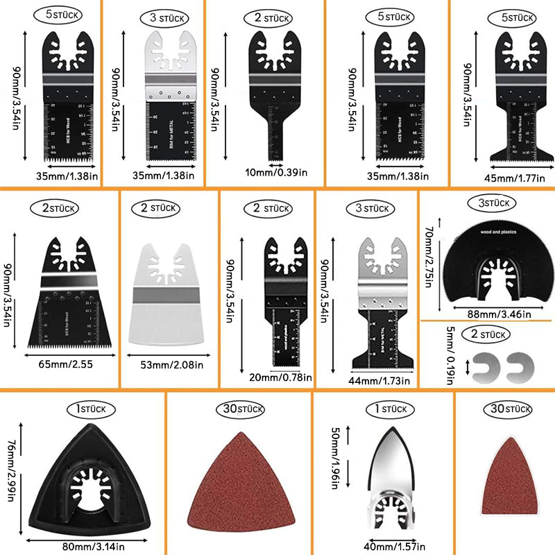 72-teiliges Mehrzweck-Sägeblatt-Set