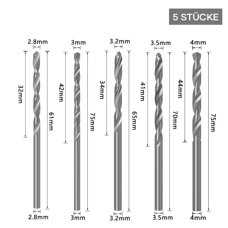 5-teiliger Holzbearbeitungs-Kegelbohrer