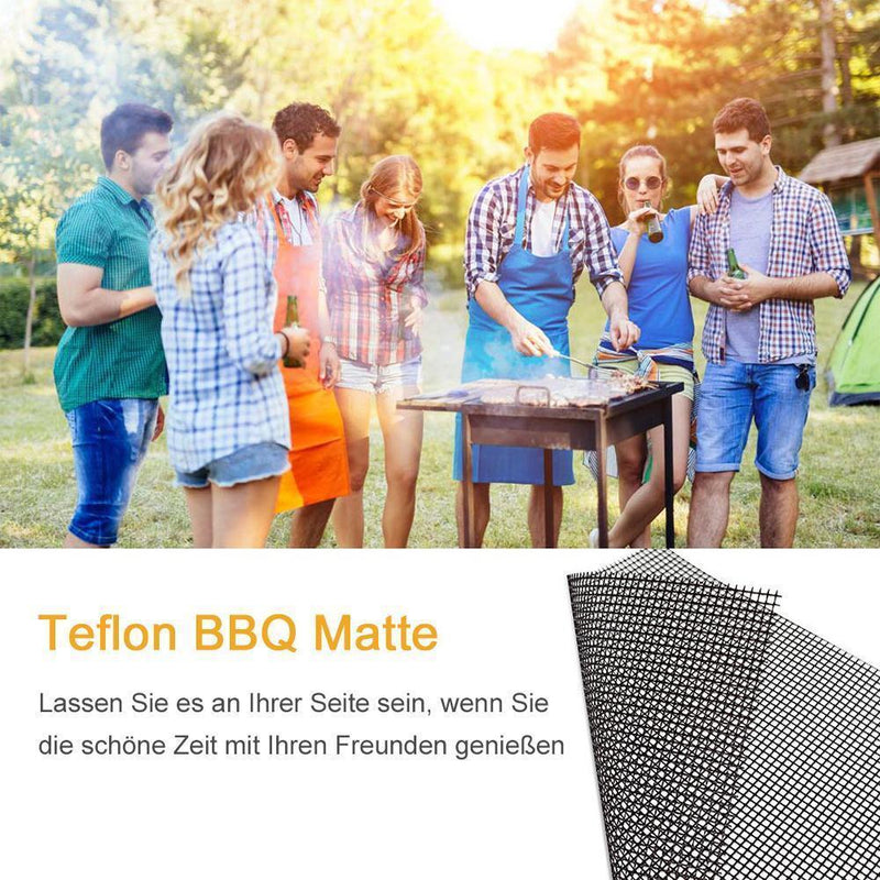 🔥55% Rabatt🔥Teflon Netz Grillmatte antihaft wiederverwendbar, eckig 33x40 cm, 1/3 pc