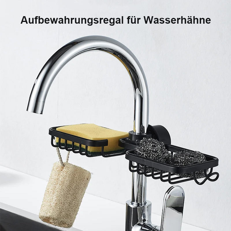 Rostfreies Aufbewahrungsregal für Wasserhähne