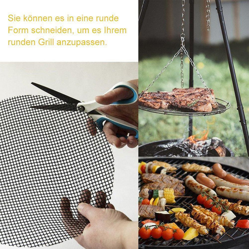 🔥55% Rabatt🔥Teflon Netz Grillmatte antihaft wiederverwendbar, eckig 33x40 cm, 1/3 pc