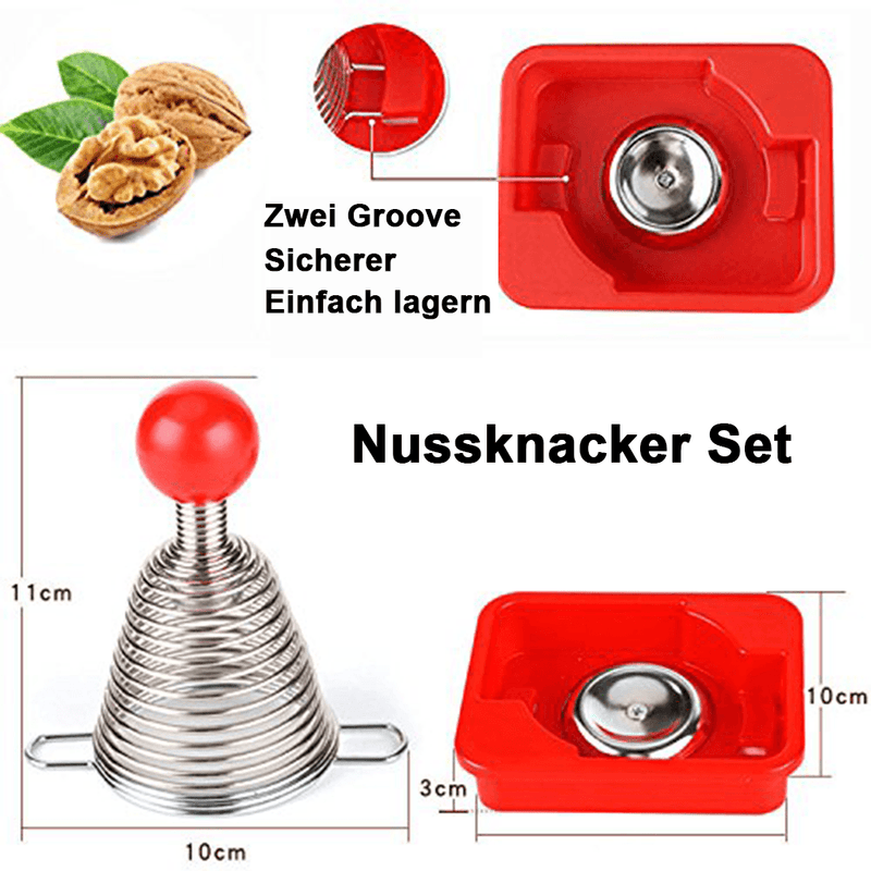 Nussknacker Set mit der spiralen Feder