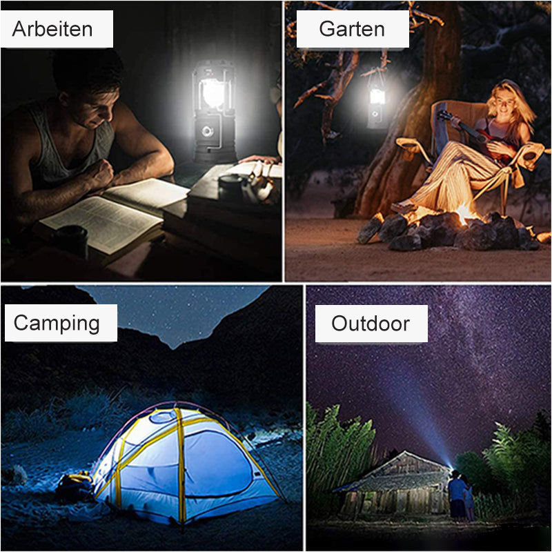 6 in 1 tragbares Outdoor-LED-Campinglicht mit Ventilator