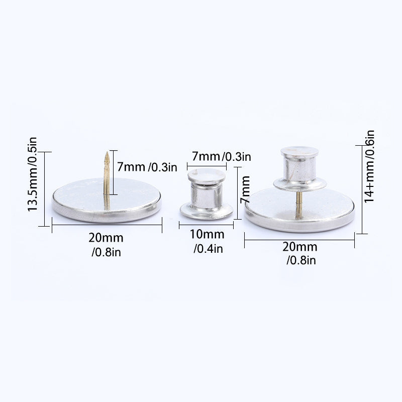 Metallschnallen für Vorhänge (3 Stück)