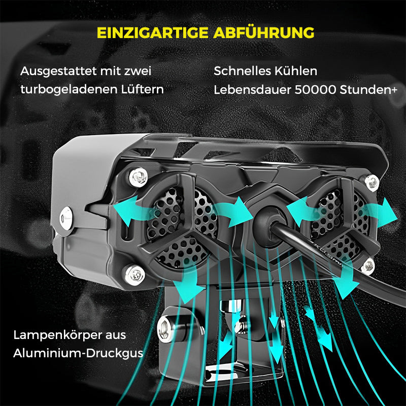 Motorrad fahrende LED-Zusatzscheinwerfer